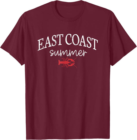 East Coast Summer T-Shirt - T-Shirt | Maroon