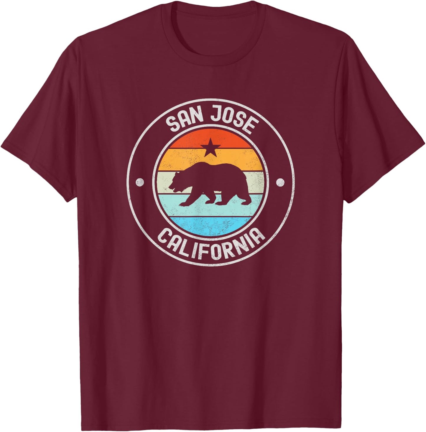 San Jose, California T-Shirt - T-Shirt | Maroon