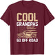 Cool Grandpas Go Off Road T-Shirt - T-Shirt | Maroon