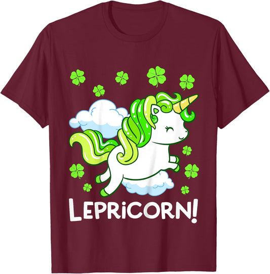 Kids Lepricorn St Patricks Day Unicorn Girls Kids Toddler T-Shirt - T-Shirt | Maroon