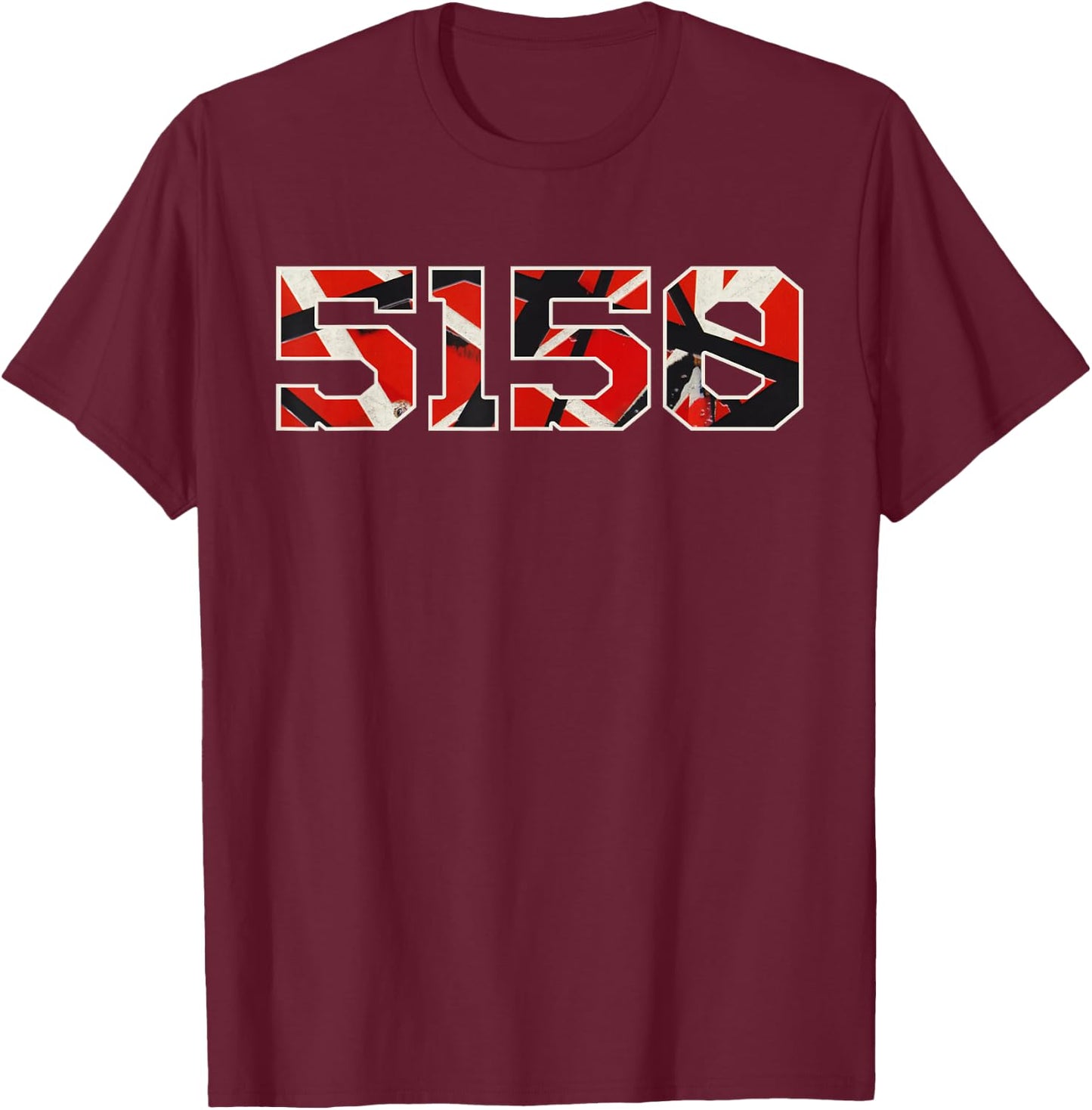 Vintage Art 5150 Graphic Musician Funny Apparel For Lovers T-Shirt - T-Shirt | Maroon