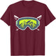 Ski Goggles Winter Skiing Sport Gear Mask Snow Mountain T-Shirt - T-Shirt | Maroon