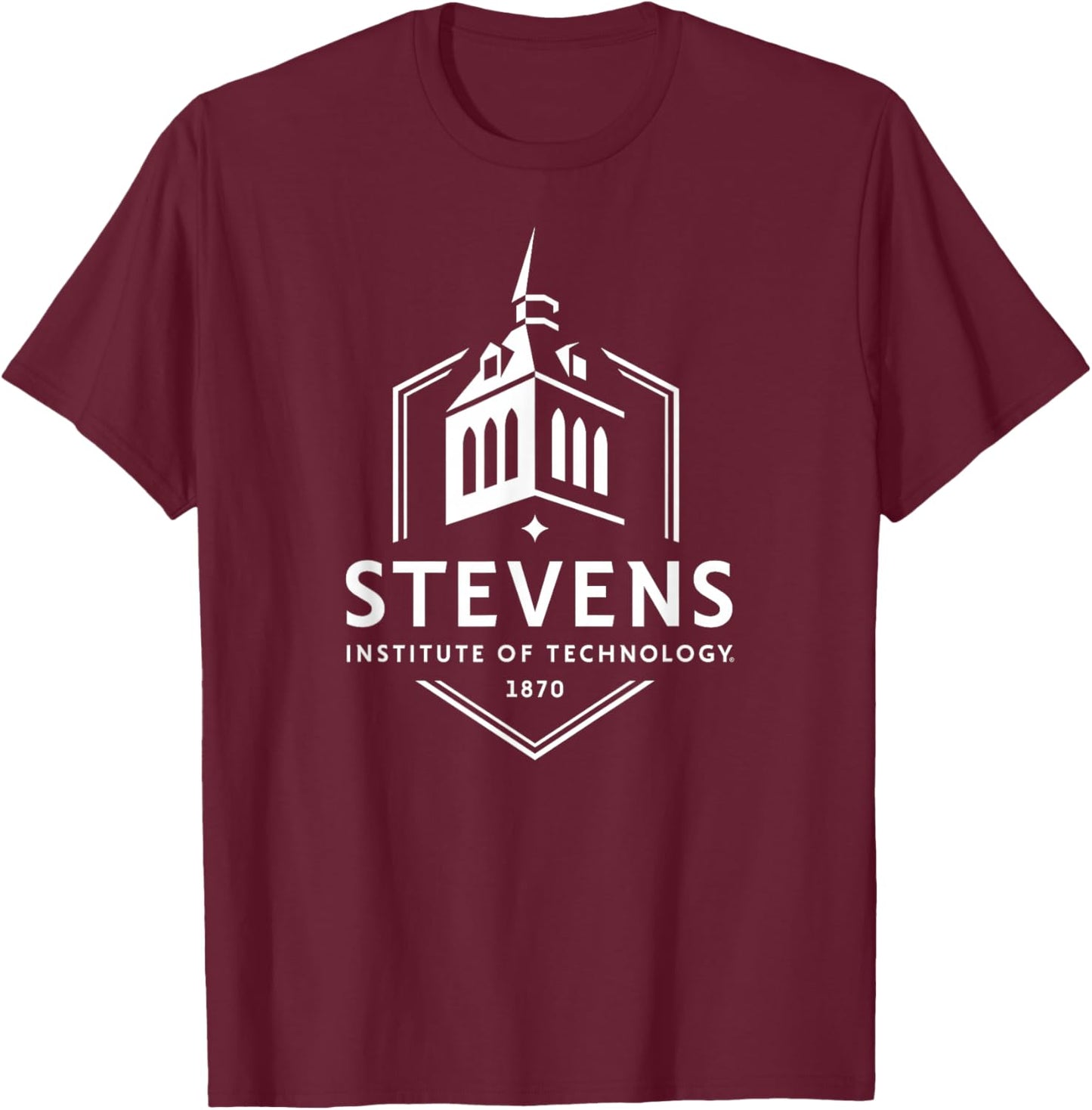 Stevens Institute of Technology by Steve State -Adults Red Short Sleeve T-Shirt - T-Shirt | Maroon