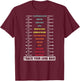 Track Your Long Natural Hair Length Check Backprint T-Shirt - T-Shirt | Maroon