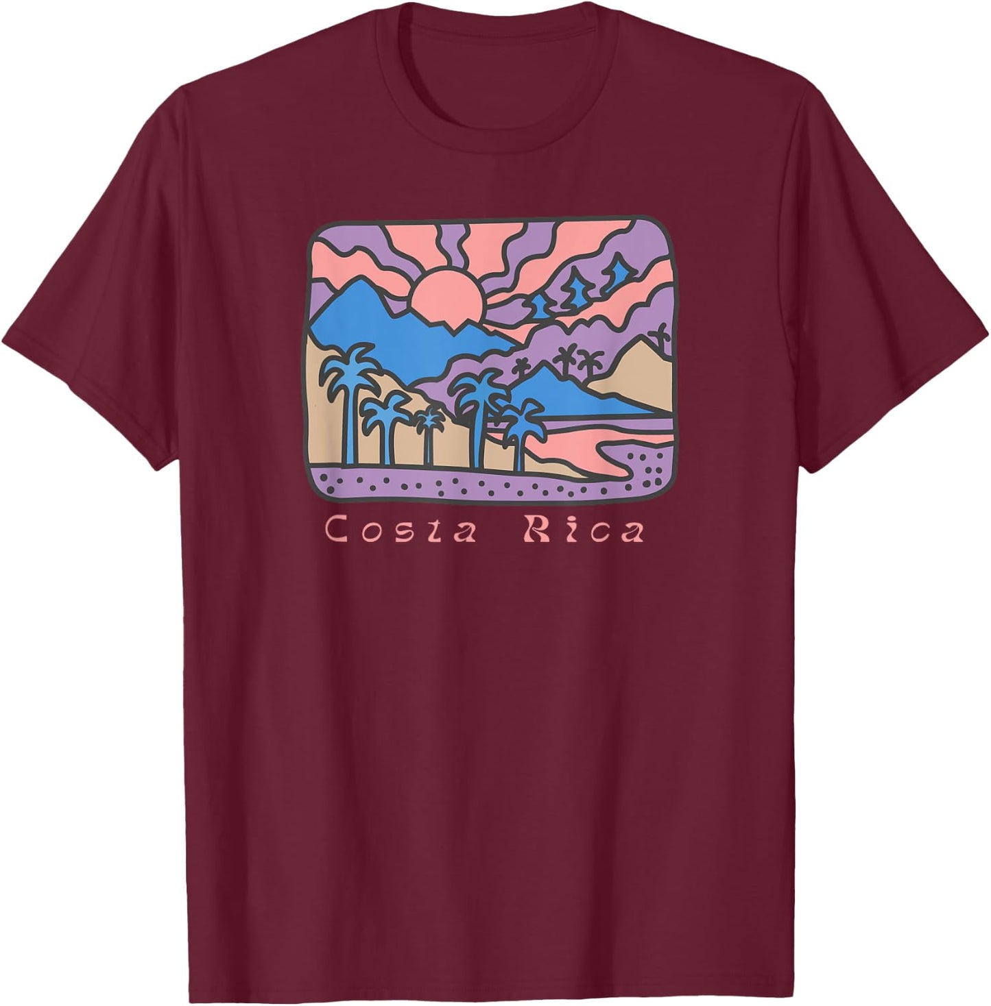 Costa Rica T-Shirt - T-Shirt | Maroon