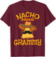Nacho Average Grammy Mexican Cinco De Mayo Grandma Fiesta T-Shirt - T-Shirt | Maroon