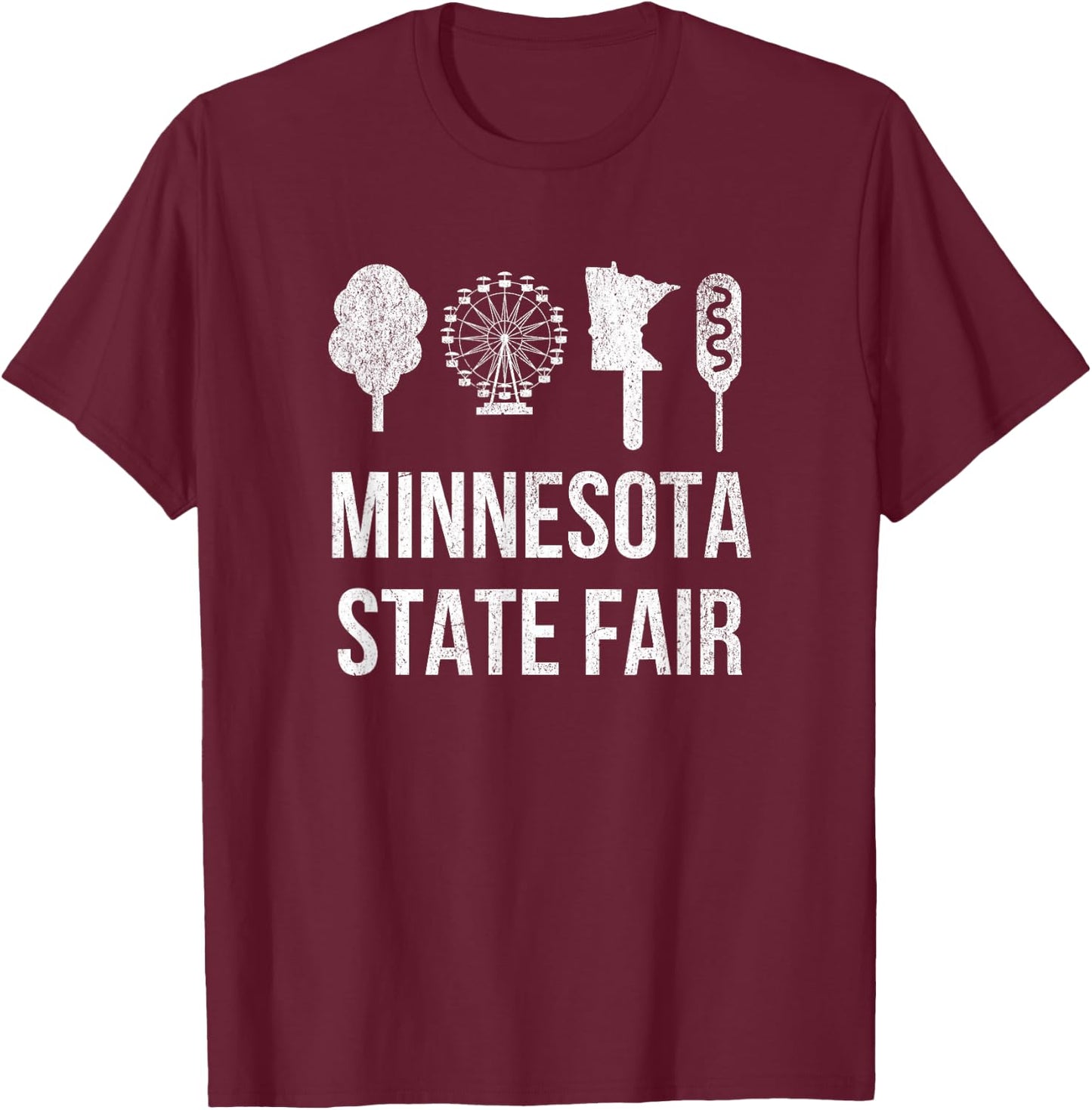 Minnesota State Fair Food on a Stick T-Shirt - T-Shirt | Maroon