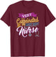 Very Caffeinated Night Shift Nurse Coffee Lover Nursing Gift T-Shirt - T-Shirt | Maroon