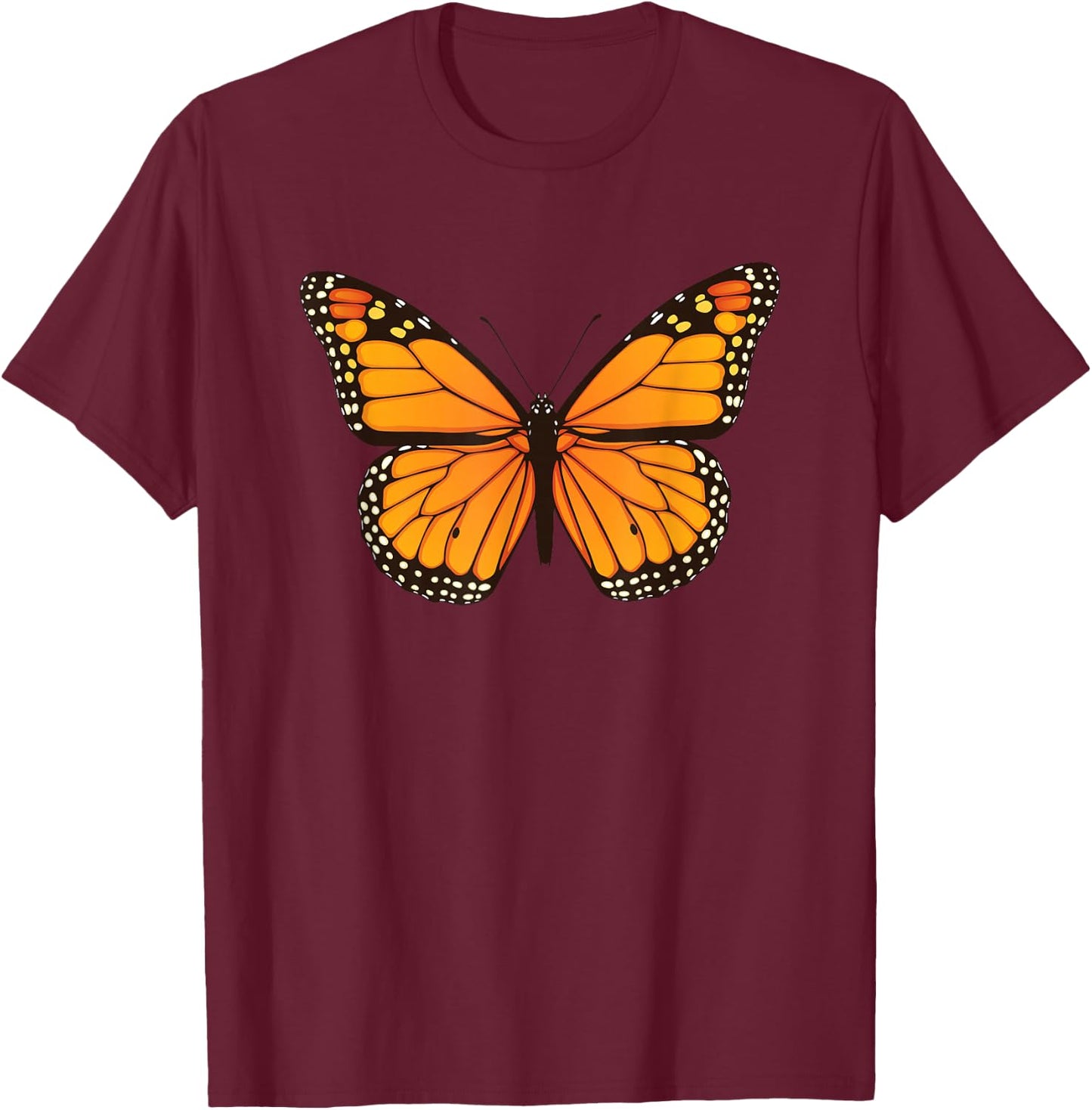 Cute Monarch Butterfly T-Shirt - T-Shirt | Maroon