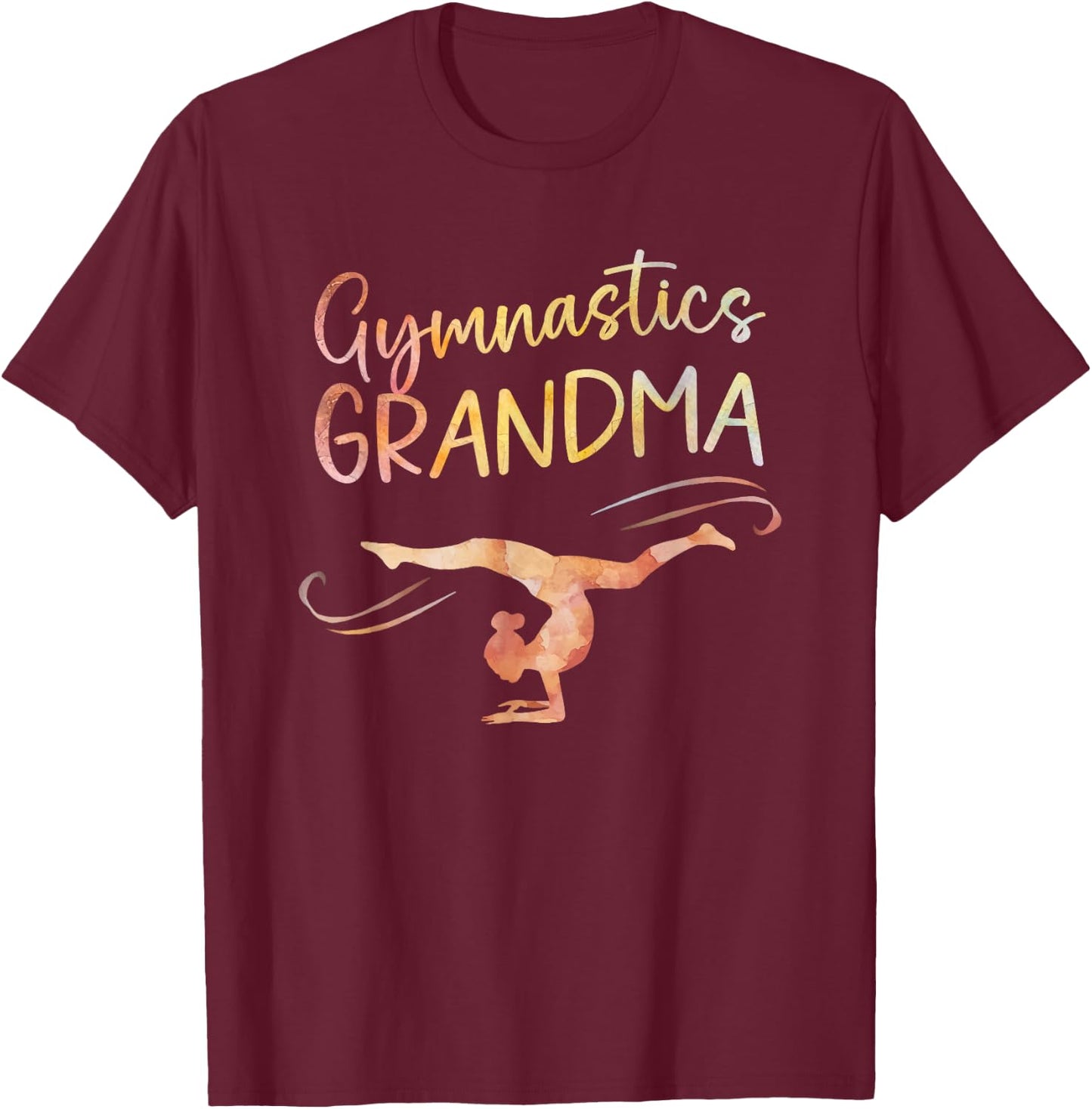 Gymnastics Grandma Proud Granddaughter Grandmother T-Shirt - T-Shirt | Maroon