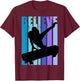 Believe Retro Gymnastics Pommel Horse Gymnasts Coach T-Shirt - T-Shirt | Maroon