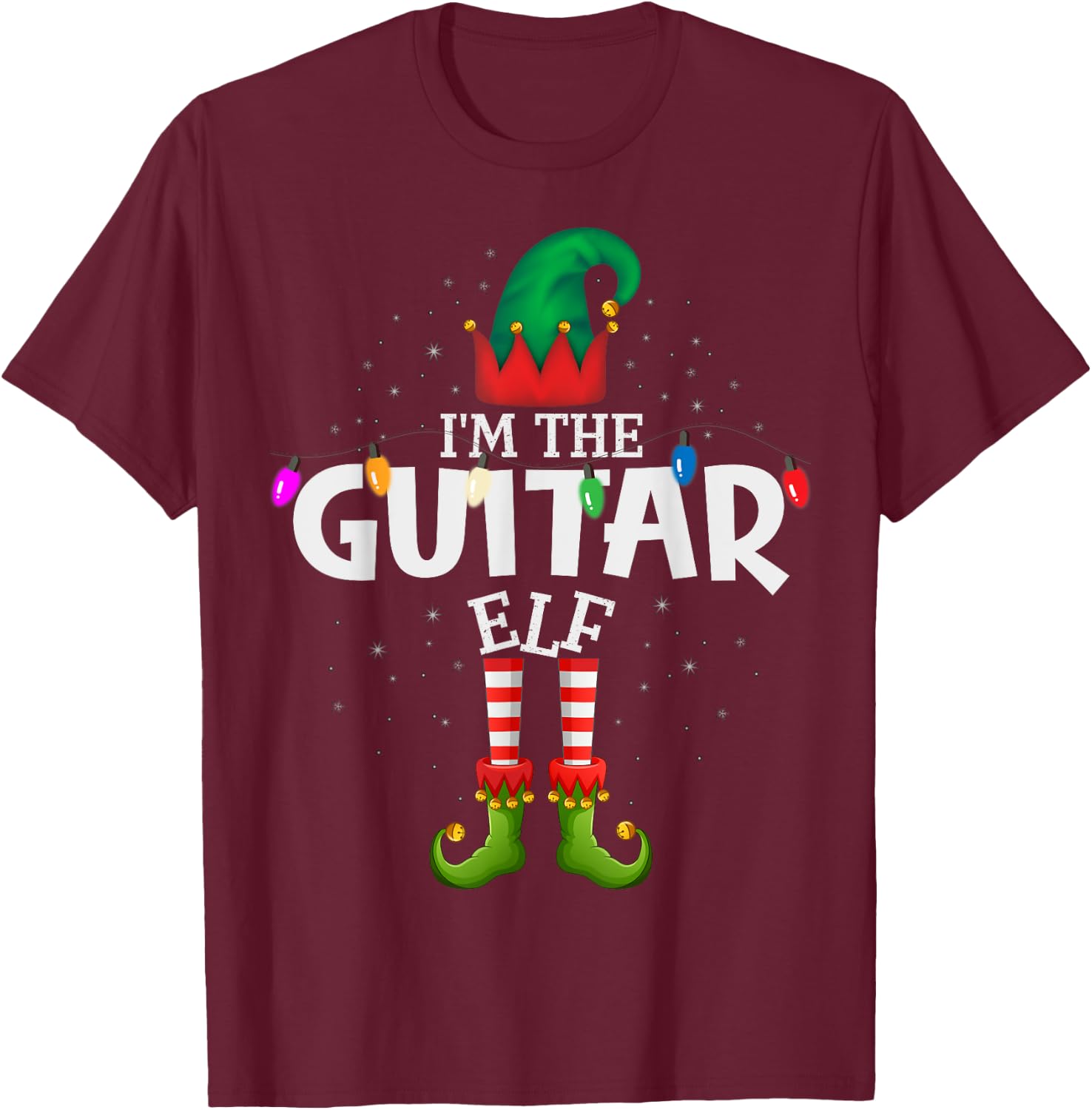 I'm The Guitar Matching Christmas Family T-Shirt - T-Shirt | Maroon
