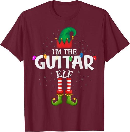 I'm The Guitar Matching Christmas Family T-Shirt - T-Shirt | Maroon