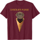 Chocolate Lab Waffle Cone Ice Cream Cute Puppy Women Kids T-Shirt - T-Shirt | Maroon