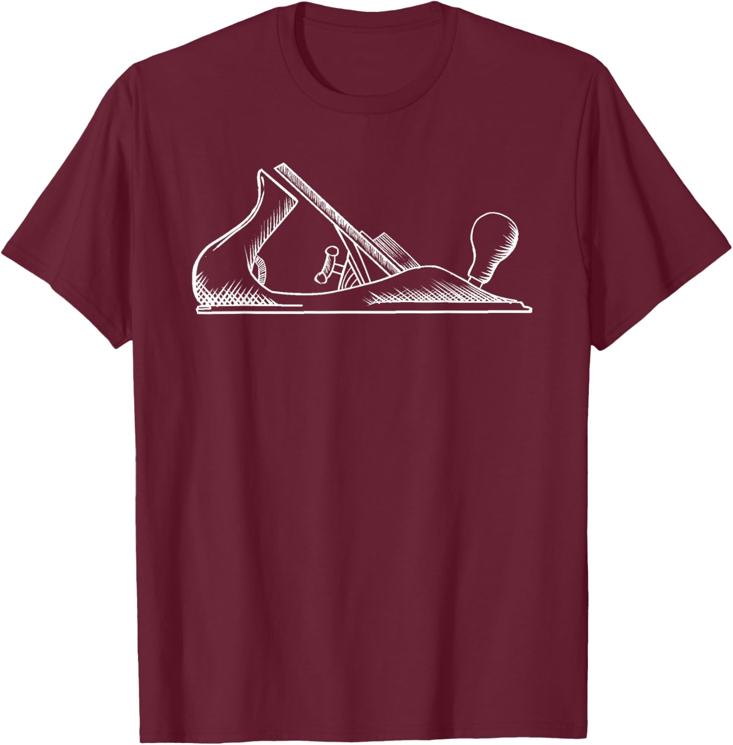 Funny Woodworking Wood Worker Carver Carpenter Planer Gift T-Shirt - T-Shirt | Maroon