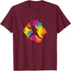 Focused Squash Player Ready T-Shirt - T-Shirt | Maroon