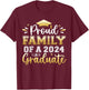 Proud Family of a 2024 Graduate Senior Graduation Men Women T-Shirt - T-Shirt | Maroon