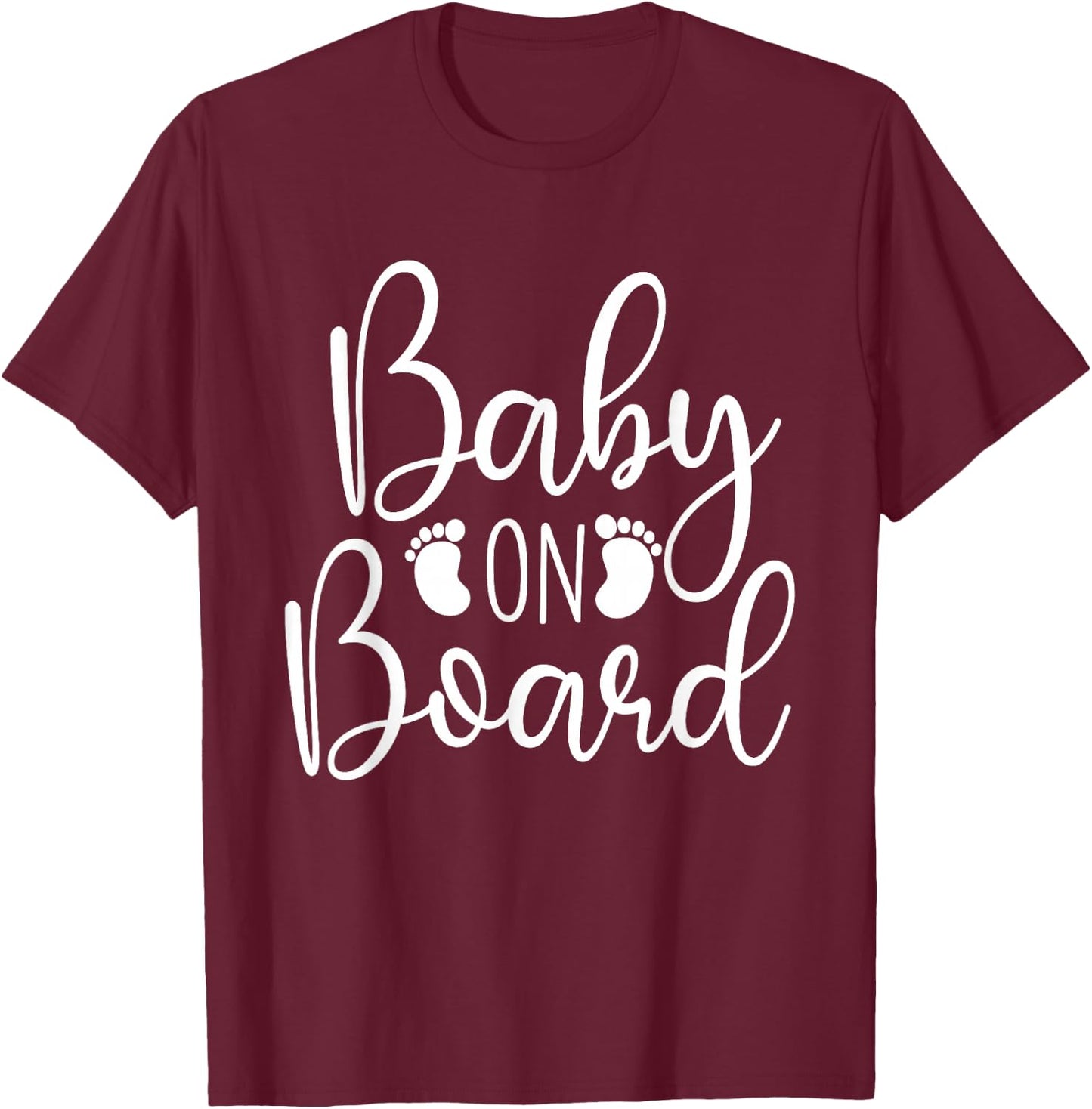 Baby On Board - Gender Reveal Party Baby Shower Pregnancy T-Shirt - T-Shirt | Maroon