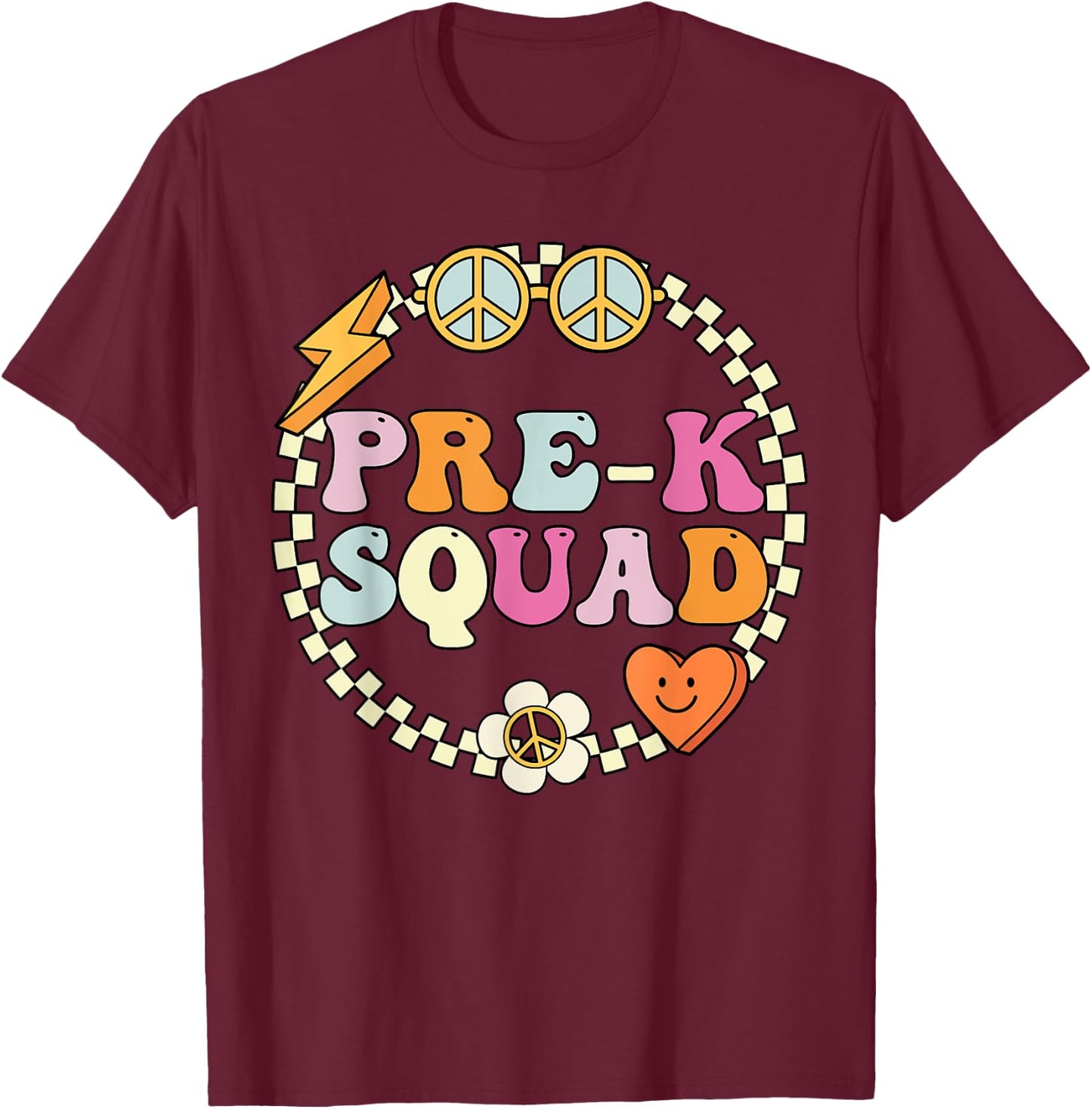 Pre k Teacher Shirt & Girls, Kids Pre-k Squad T-Shirt - T-Shirt | Maroon