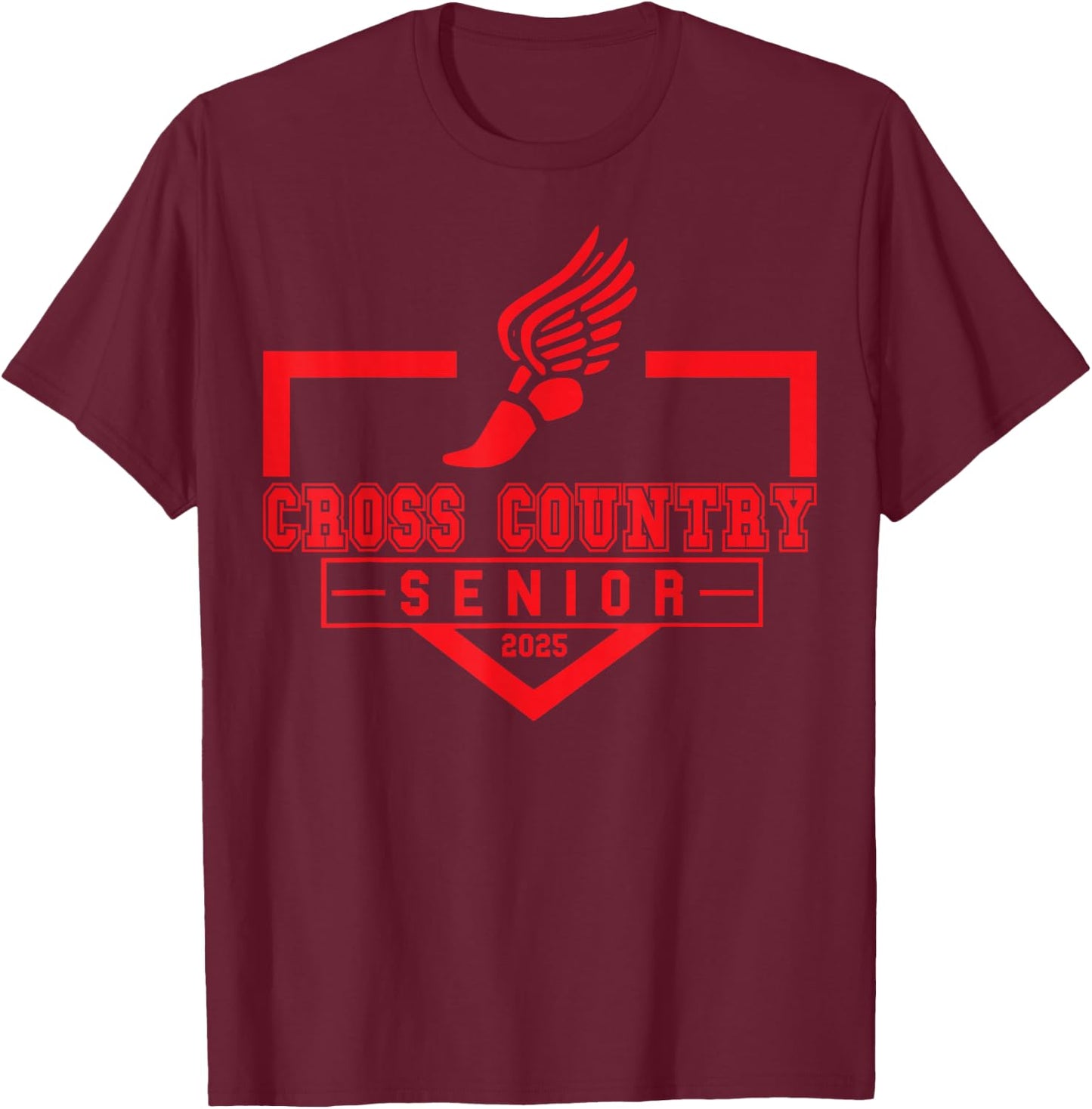 Cross Country Senior Night Senior 2025 Graduation Party 7 T-Shirt - T-Shirt | Maroon