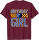 NBA Memphis Grizzlies Birthday Girl Checkered Logo T-Shirt - T-Shirt | Maroon