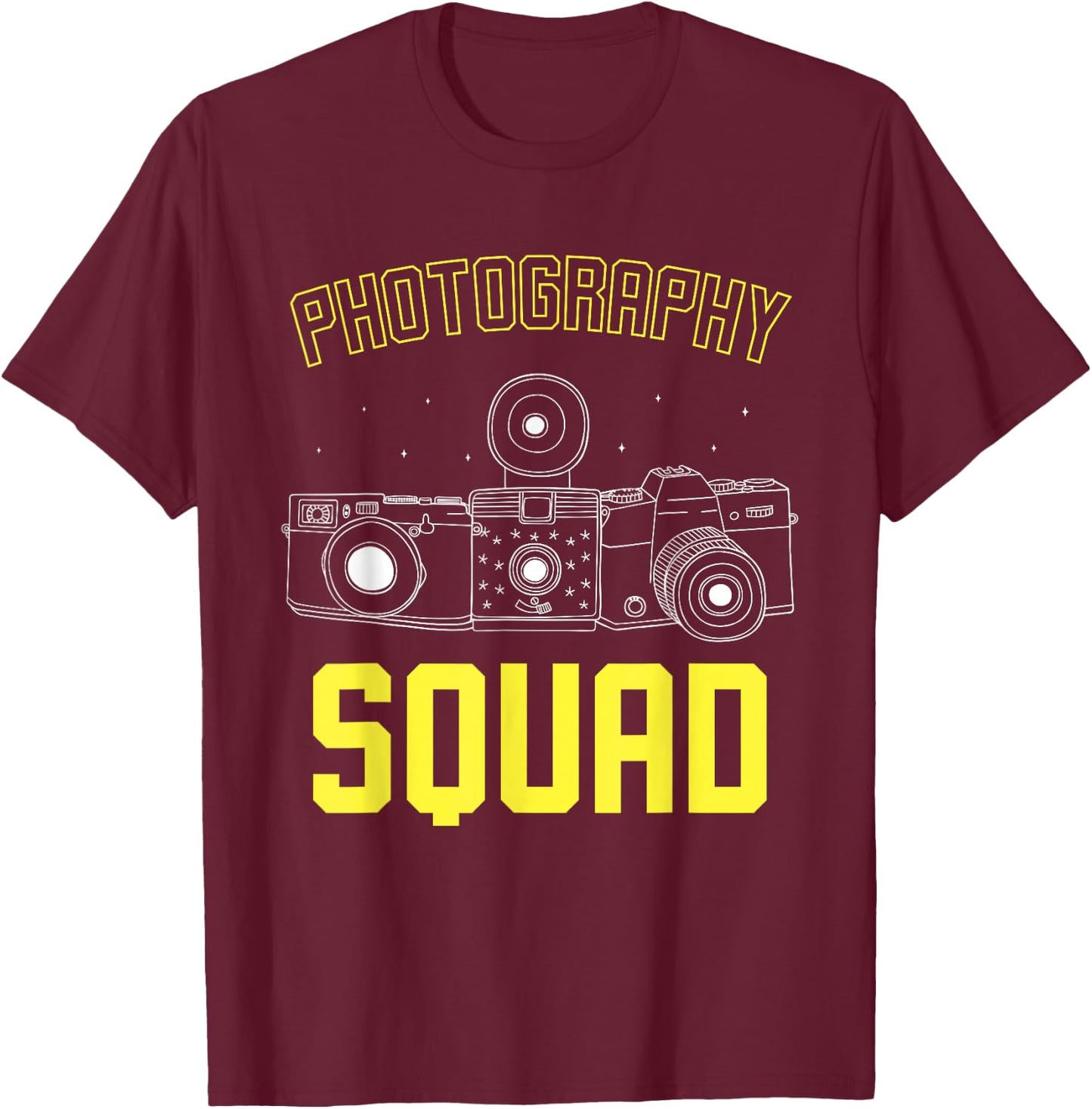 Photography Squad Job Camera Photographer Photography T-Shirt - T-Shirt | Maroon