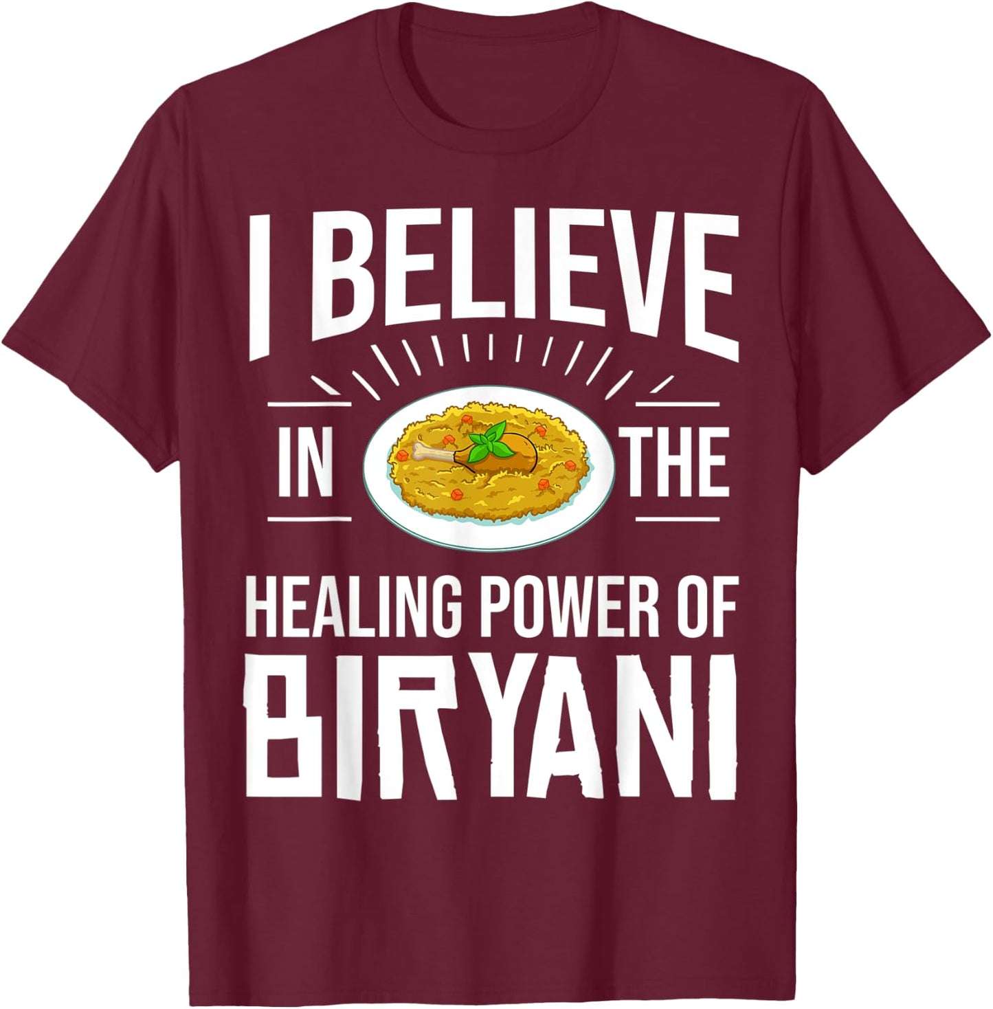 Biryani Gift Pakistani Food Chicken Dum Pot T-Shirt - T-Shirt | Maroon