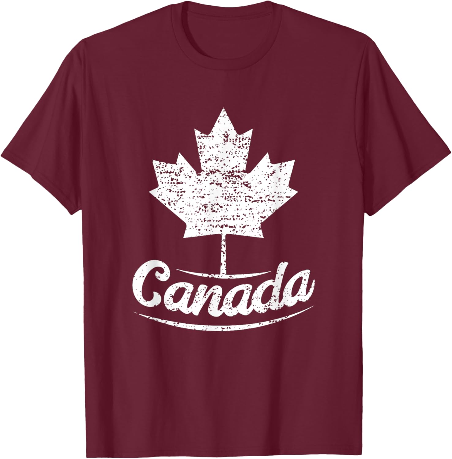 Vintage Canada Flag Canadian Flag Maple Leaf Small T-Shirt - T-Shirt | Maroon