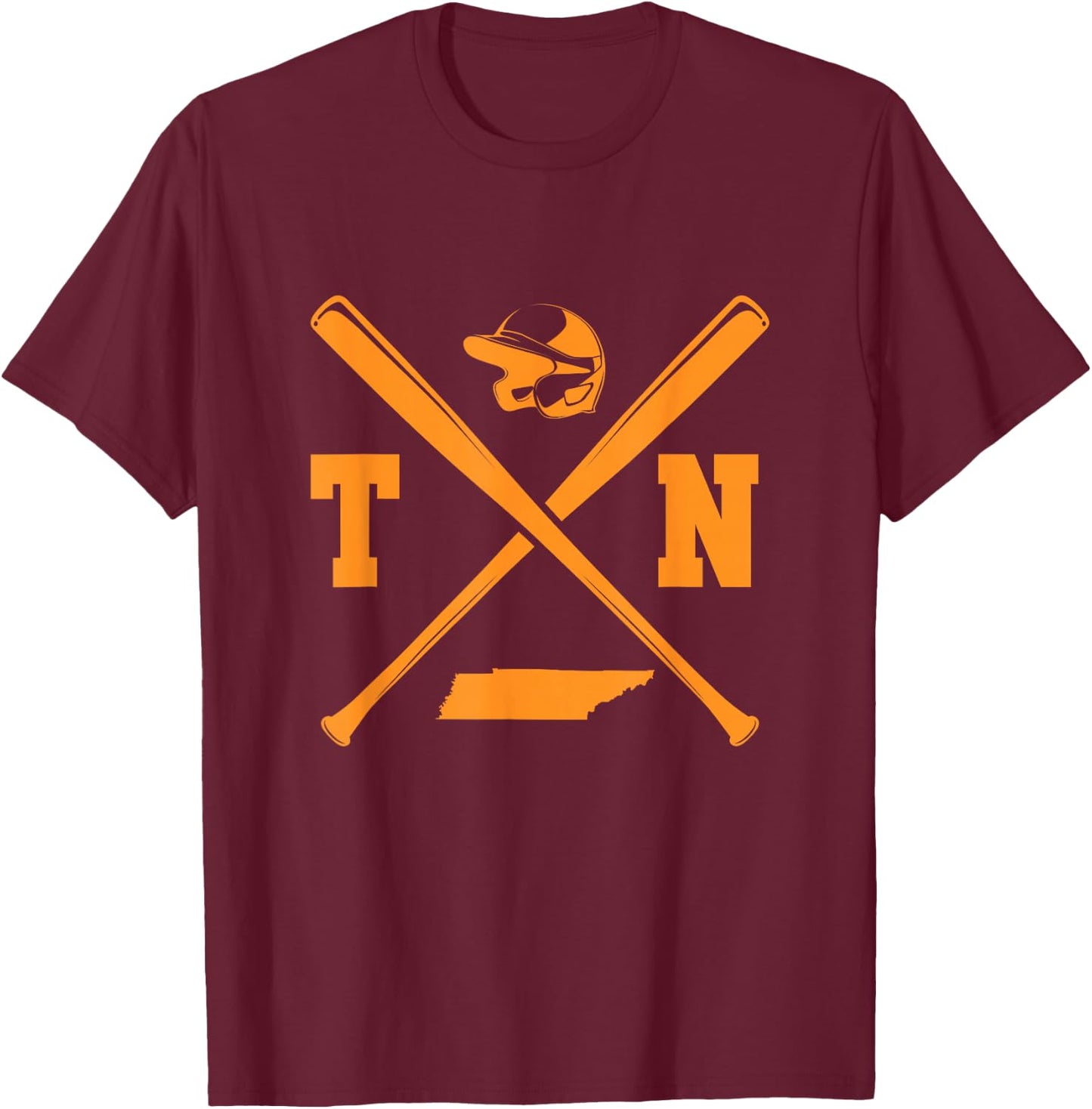 TN Baseball Team Tennessee Player T-Shirt - T-Shirt | Maroon