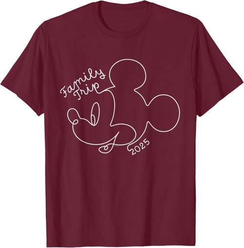 Disney Mickey Mouse Line Drawing Family Trip Vacation 2025