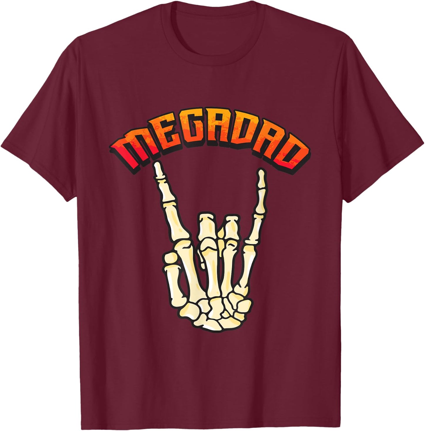 Megadad Mega Dad Metal Music T-Shirt - T-Shirt | Maroon