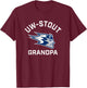 University of Wisconsin-Stout Blue Devils Arched Grandpa T-Shirt - T-Shirt | Maroon