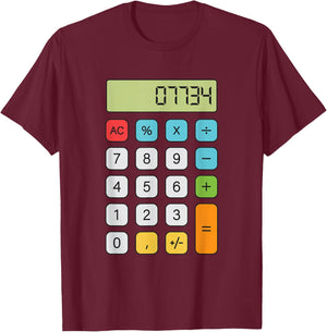 Hello Calculator T-Shirt - T-Shirt | Maroon