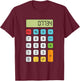 Hello Calculator T-Shirt - T-Shirt | Maroon