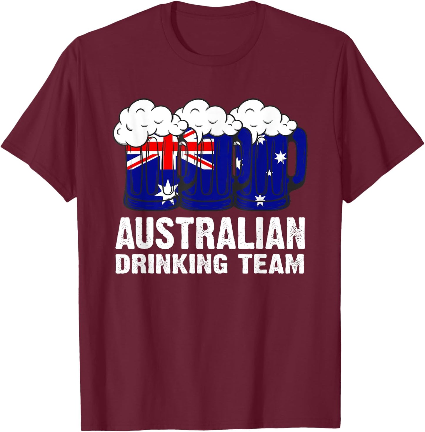 Australian Drinking Team Australia T-Shirt - T-Shirt | Maroon