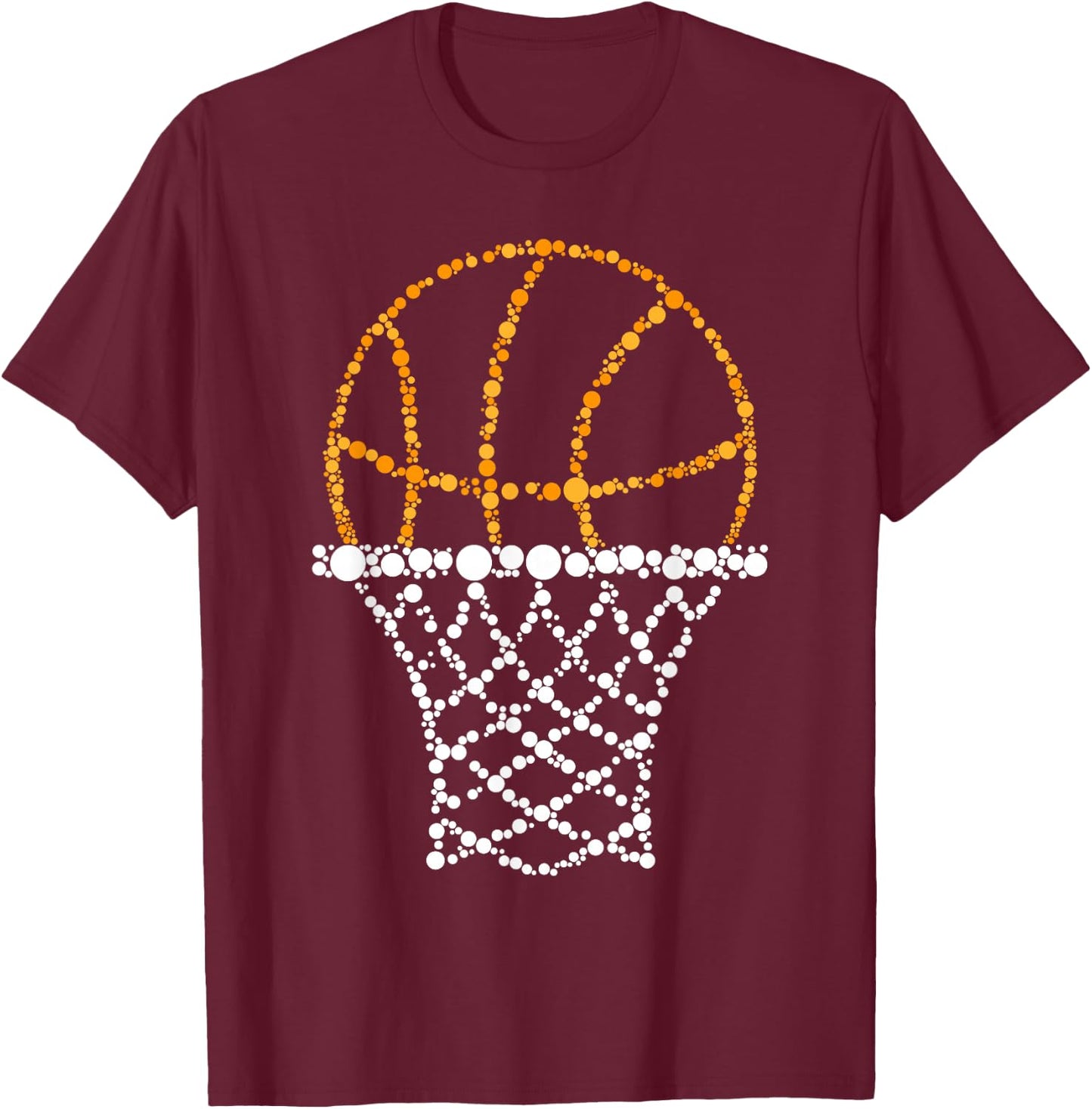 Basketball Dots Happy Dot Day For Kids Man Woman T-Shirt - T-Shirt | Maroon