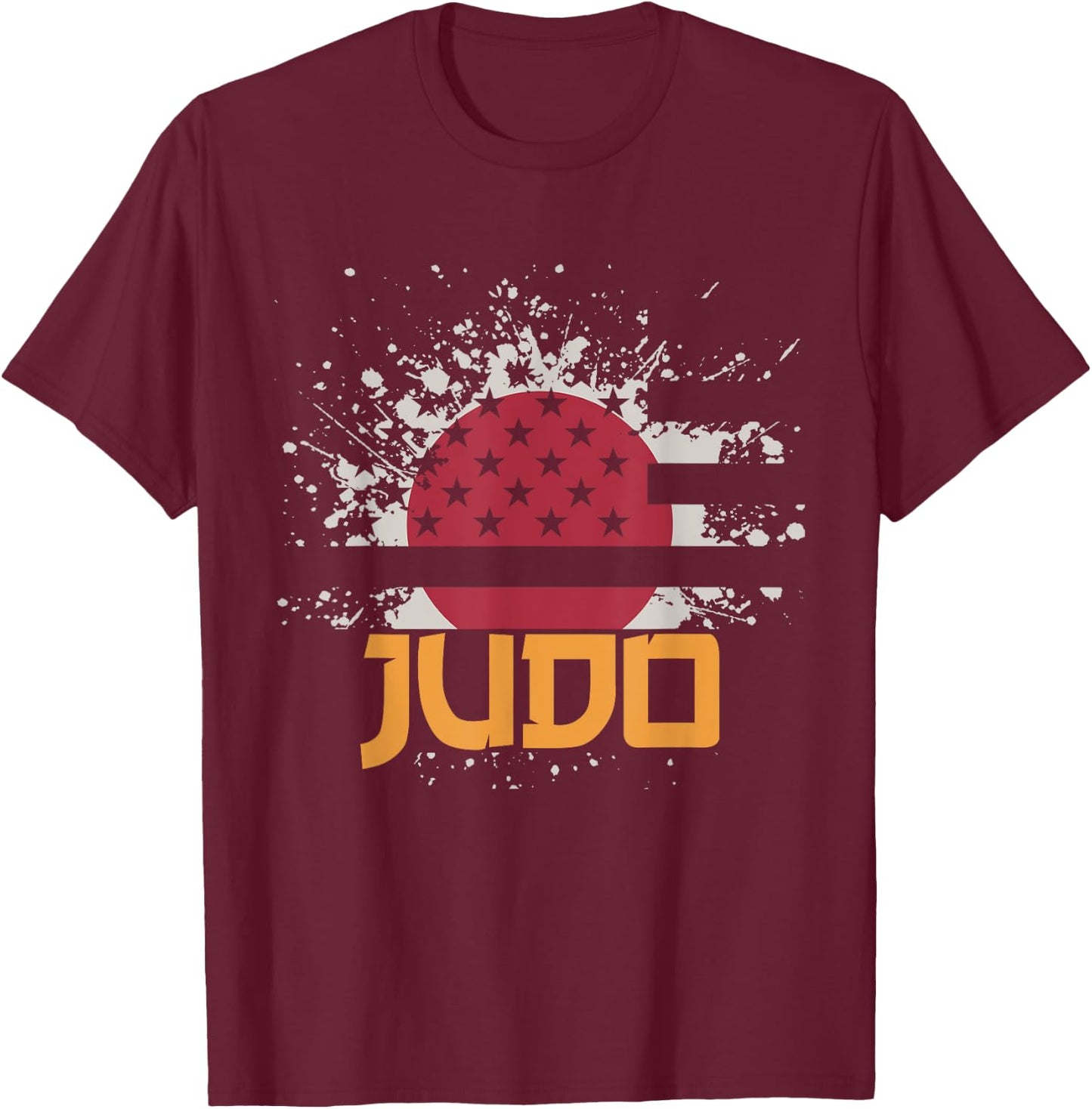 Japan USA Flag Martial Arts Judoka Combat Sports Judo Women Kids Men T-Shirt - T-Shirt | Maroon