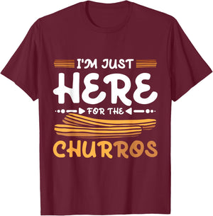 I'm just here for the Churros T-Shirt - T-Shirt | Maroon