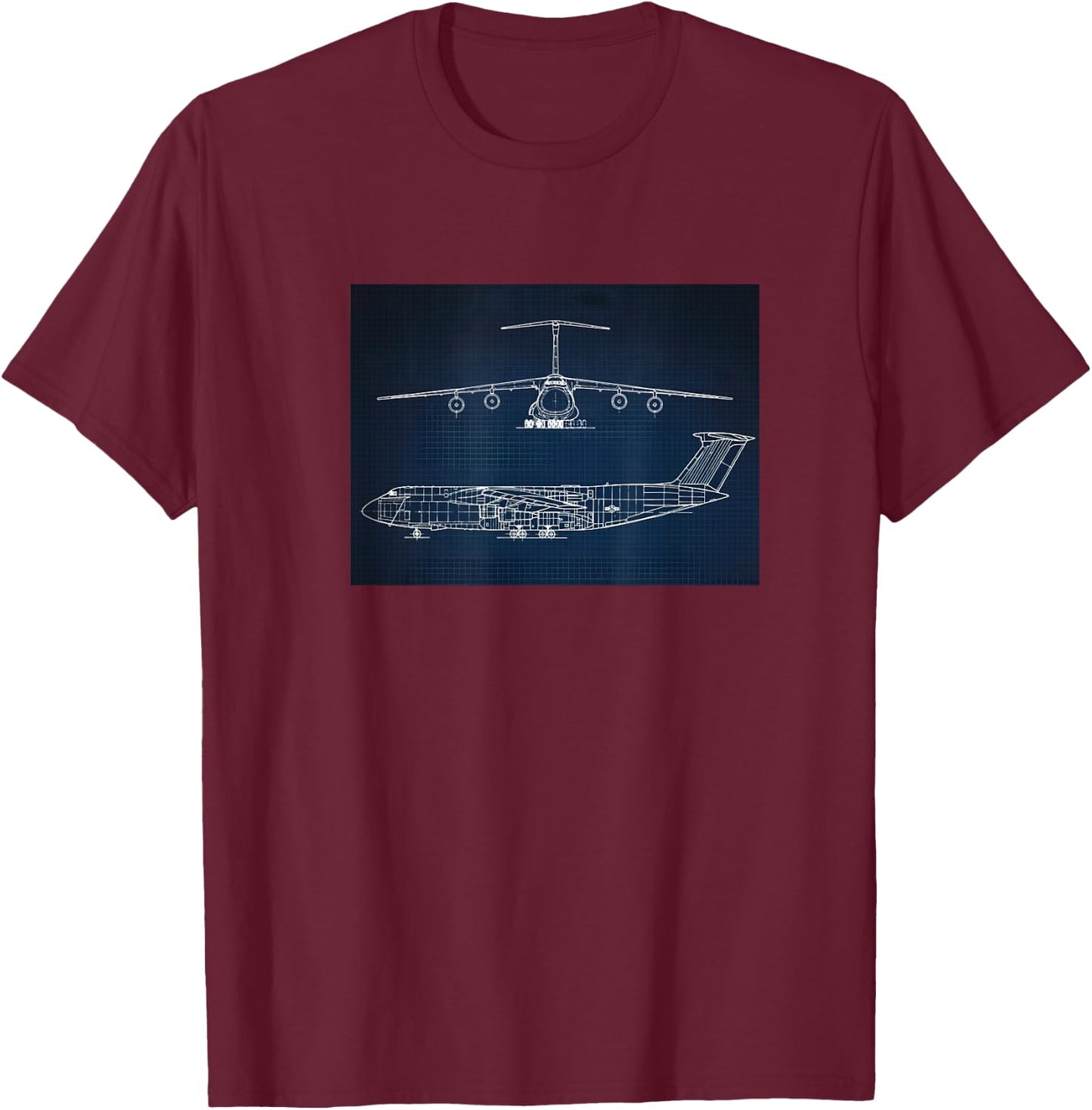 C-5 C5 plane pilot cargo flight crew load Air Force Captain T-Shirt - T-Shirt | Maroon