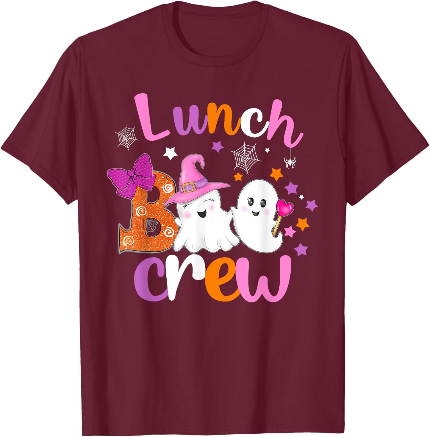 Lunch Boo Crew Halloween matching shirts for lunch lady T-Shirt - T-Shirt | Maroon