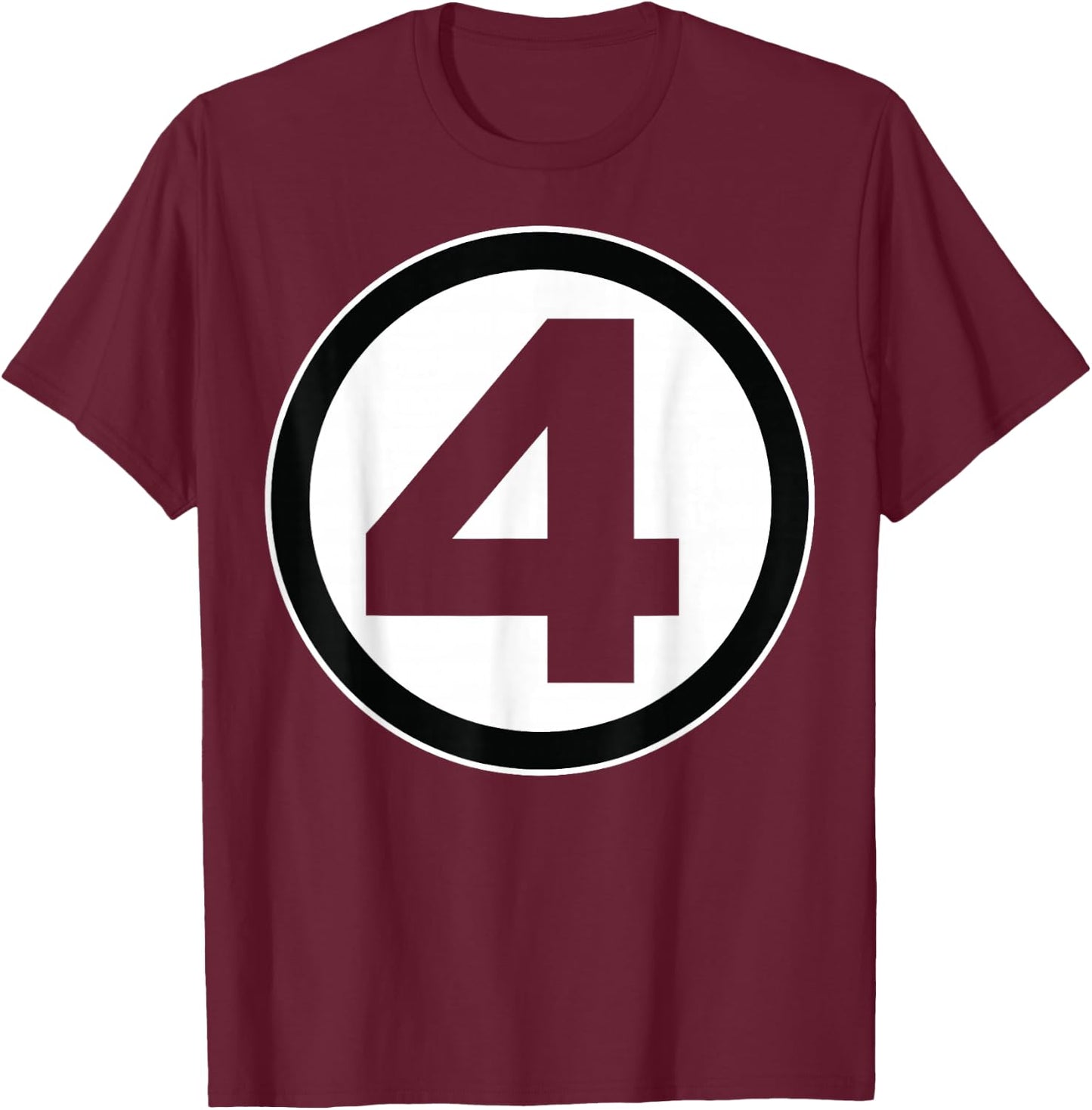 Marvel Fantastic Four Bold Center Chest Logo Small T-Shirt - T-Shirt | Maroon