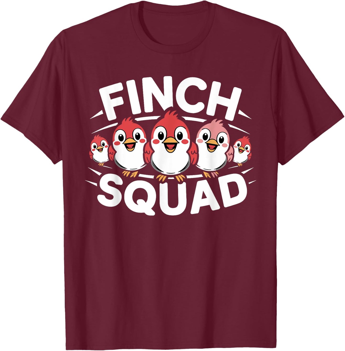 Finch Squad for Finch Lover Shirt | Cool Finch T-Shirt - T-Shirt | Maroon