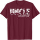 Unclesaurus T Rex Dinosaur Uncle Saurus Family Matching T-Shirt - T-Shirt | Maroon
