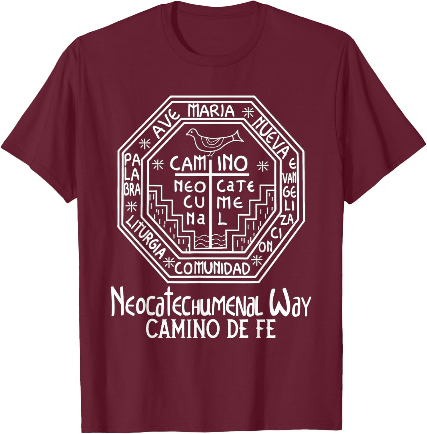 Neocatechumenal Way NCW Modern Catholic T-Shirt - T-Shirt | Maroon
