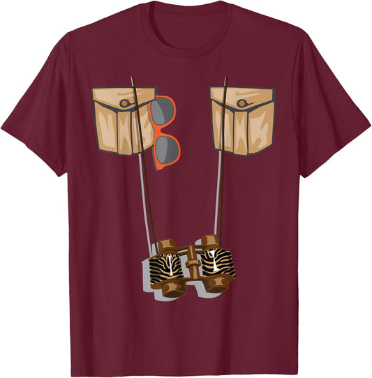 Zoo Keeper Halloween Costume DIY Jungle Safari Explorer Gift T-Shirt - T-Shirt | Maroon