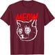 Heavy Metal Satanic Antichrist Meow Death Metal Cat Women Kids T-Shirt - T-Shirt | Maroon