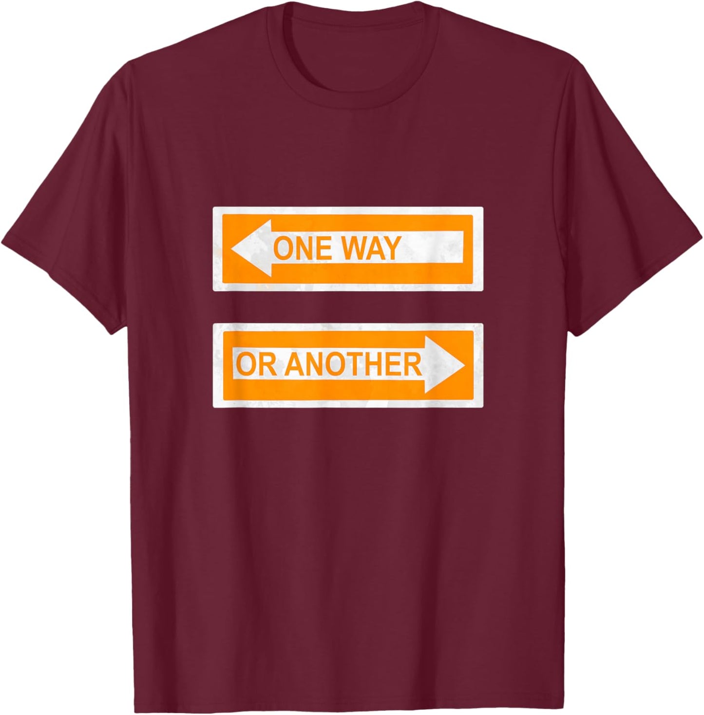 Orange Either Way Orange Graphic T-Shirt - T-Shirt | Maroon
