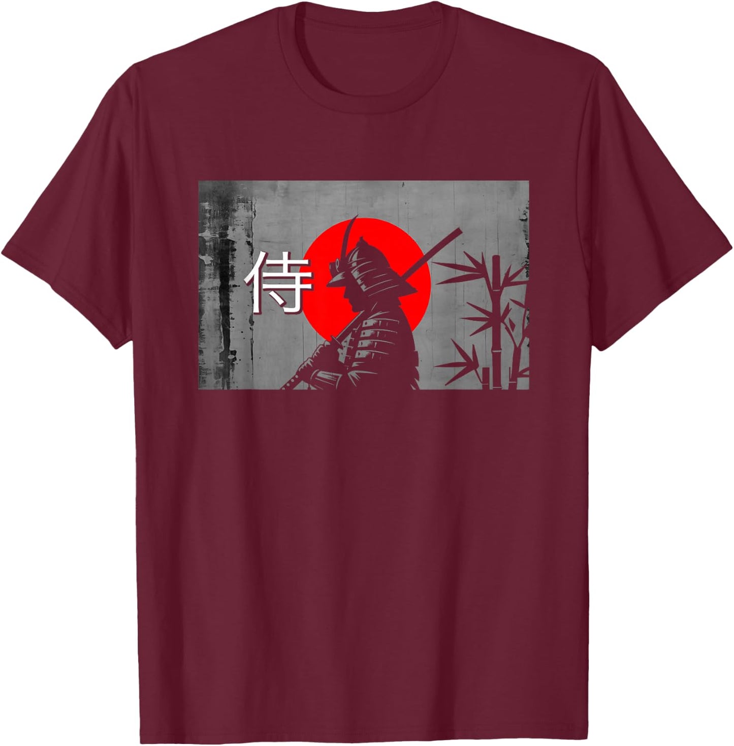 Japanese Samurai Warrior T-Shirt - T-Shirt | Maroon