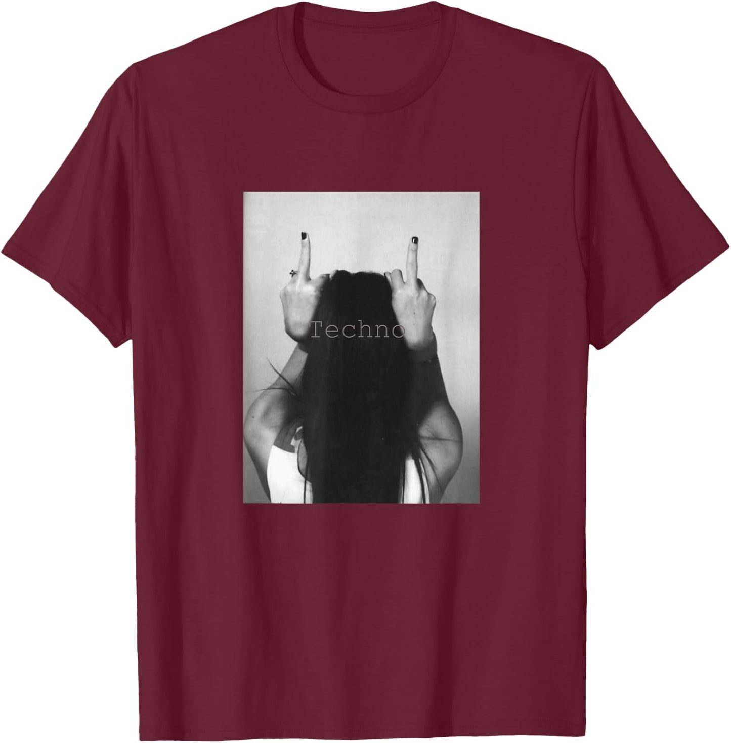 Hot Techno , Sexy Design, Techno Rave T-Shirt - T-Shirt | Maroon