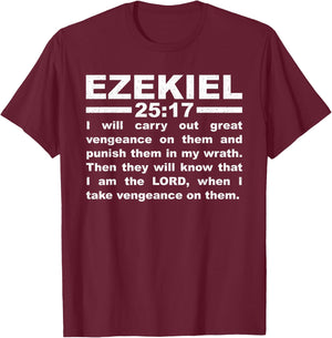 Ezekiel 25:17 T-Shirt - T-Shirt | Maroon